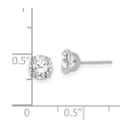 FJC Finejewelers 14 kt White Gold Stud 6mm Round CZ Post Earrings