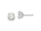 FJC Finejewelers 14 kt White Gold Stud 6mm Round CZ Post Earrings