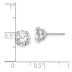 FJC Finejewelers 14 kt White Gold Stud 7mm Round CZ Post Earrings