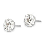 FJC Finejewelers 14 kt White Gold Stud 8mm Round CZ Post Earrings