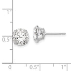 FJC Finejewelers 14 kt White Gold Stud 8mm Round CZ Post Earrings