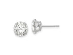 FJC Finejewelers 14 kt White Gold Stud 8mm Round CZ Post Earrings