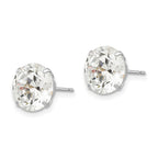 FJC Finejewelers 14 kt White Gold Stud 9mm Round CZ Post Earrings