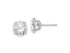 FJC Finejewelers 14 kt White Gold Stud 9mm Round CZ Post Earrings