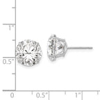 FJC Finejewelers 14 kt White Gold Stud 10mm Round CZ Post Earrings