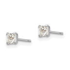 FJC Finejewelers 14 kt White Gold Stud 3mm Square CZ Post Earrings