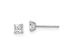 FJC Finejewelers 14 kt White Gold Stud 3mm Square CZ Post Earrings
