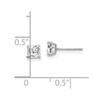 FJC Finejewelers 14 kt White Gold Stud 4mm Square CZ Post Earrings 4 mm x 4 mm