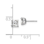 FJC Finejewelers 14 kt White Gold Stud 5mm Square CZ Post Earrings