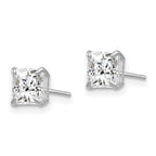 FJC Finejewelers 14 kt White Gold Stud 5mm Square CZ Post Earrings