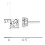FJC Finejewelers 14 kt White Gold Stud 6mm Square CZ Post Earrings