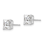 FJC Finejewelers 14 kt White Gold Stud 6mm Square CZ Post Earrings