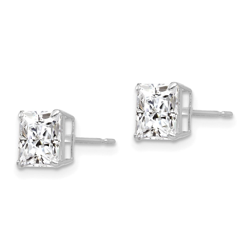 FJC Finejewelers 14 kt White Gold Stud 6mm Square CZ Post Earrings
