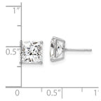 FJC Finejewelers 14 kt White Gold Stud 7mm Square CZ Post Earrings