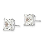 FJC Finejewelers 14 kt White Gold Stud 7mm Square CZ Post Earrings