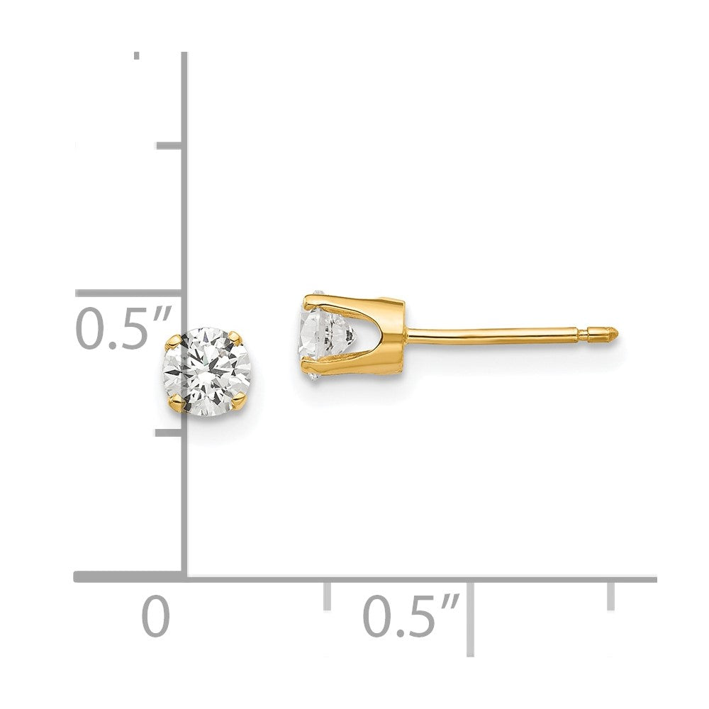 FJC Finejewelers 14 kt Yellow Gold Stud CZ stud earrings 5 x 4 mm