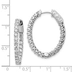 FJC Finejewelers 14 kt White Gold Lab Grown Diamonds Round Hoop Earrings with Safety Clasp