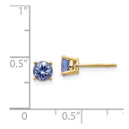 FJC Finejewelers 14 kt Yellow Gold Stud Tanzanite Post Earrings 5 x 5 mm