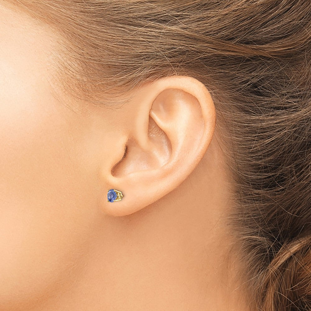 FJC Finejewelers 14 kt Yellow Gold Stud Tanzanite Post Earrings 5 x 5 mm