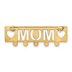 FJC Finejewelers 14 kt Yellow Gold Pin Polished Mom Pin 12 x 38 mm