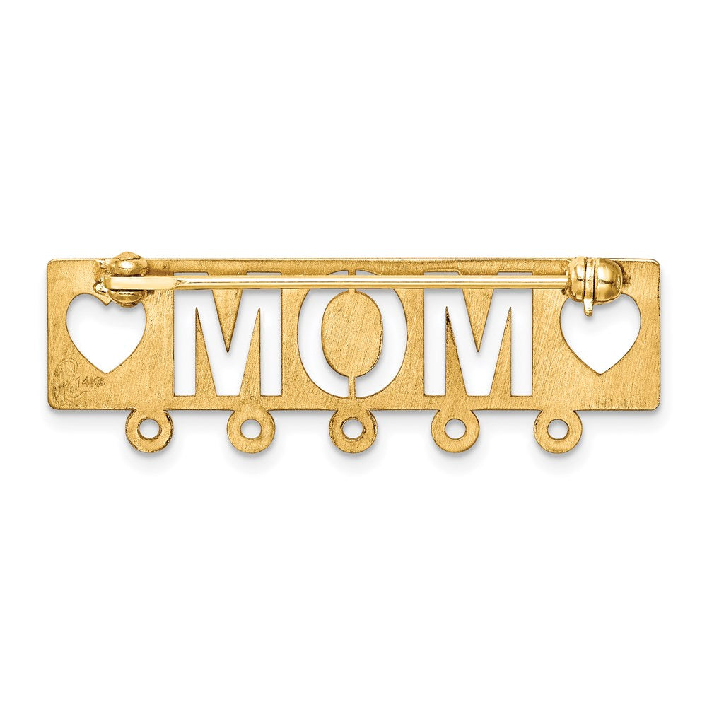 FJC Finejewelers 14 kt Yellow Gold Pin Polished Mom Pin 12 x 38 mm