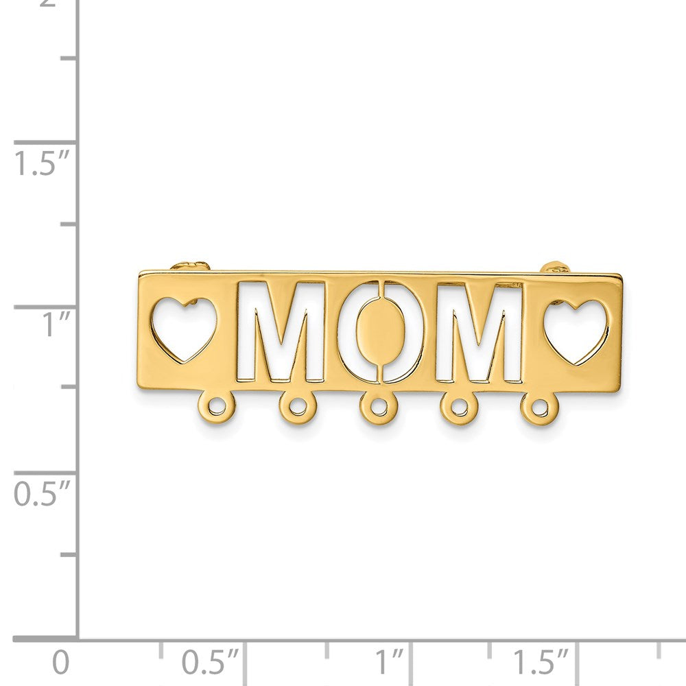 FJC Finejewelers 14 kt Yellow Gold Pin Polished Mom Pin 12 x 38 mm