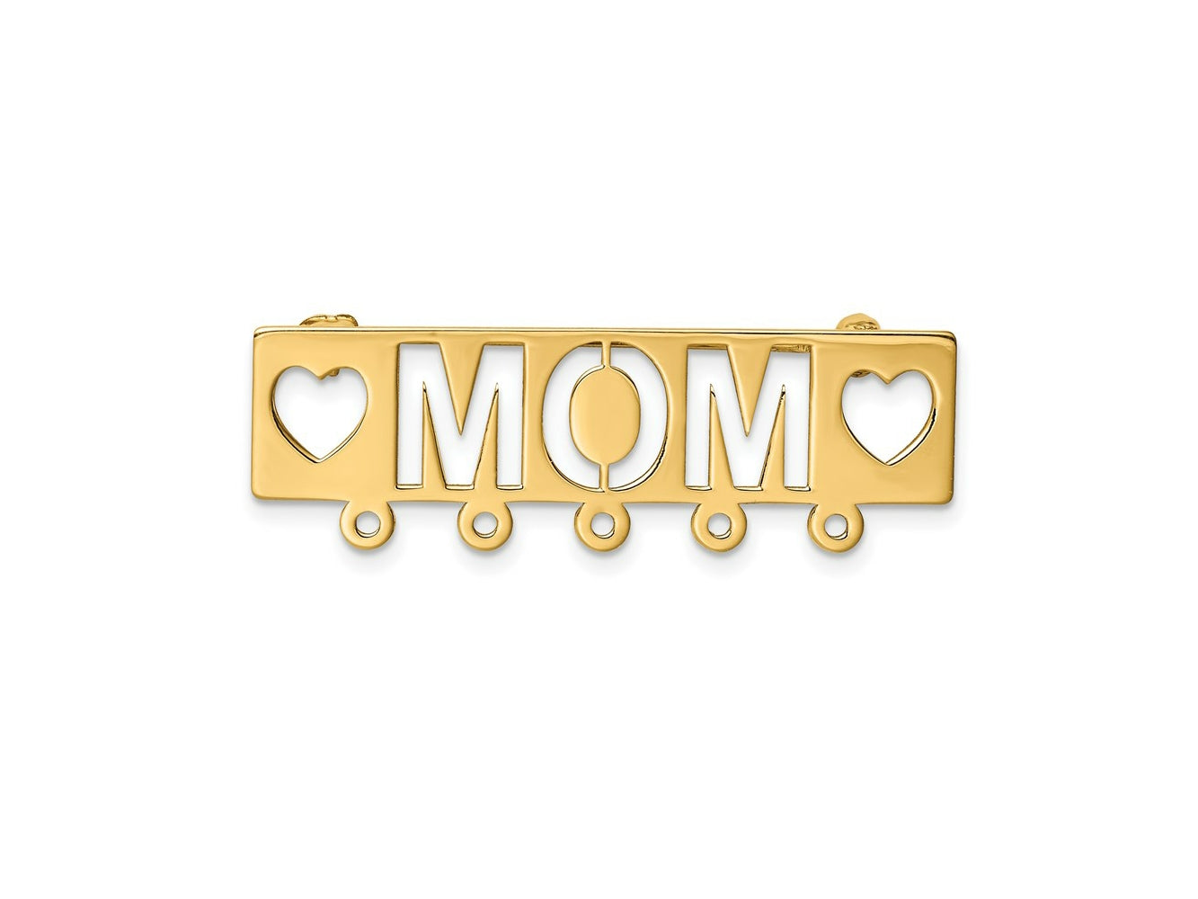 FJC Finejewelers 14 kt Yellow Gold Pin Polished Mom Pin 12 x 38 mm