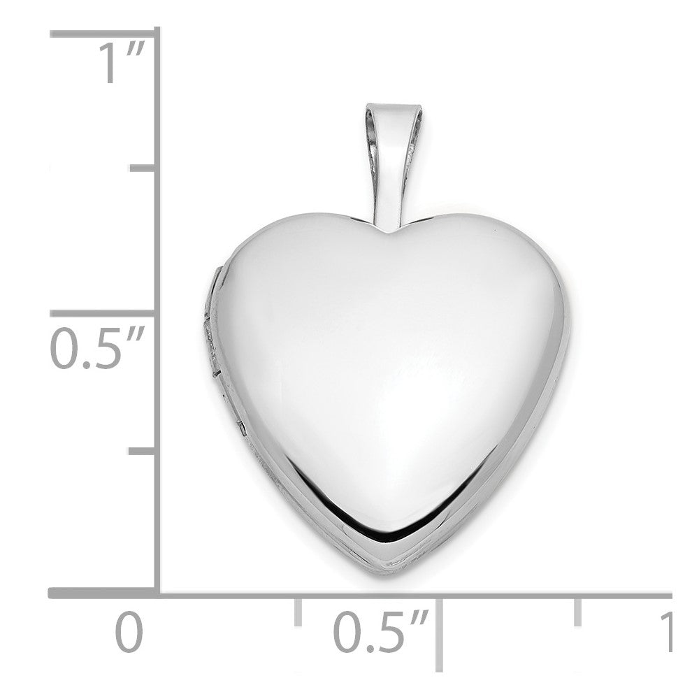 FJC Finejewelers 14 kt White Gold Heart Locket Charm 21 mm x 16 mm