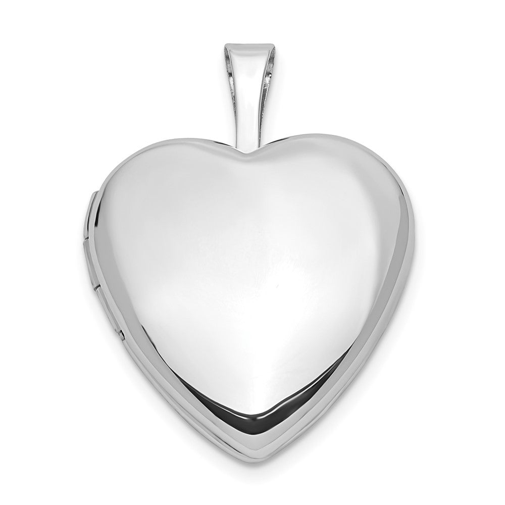 FJC Finejewelers 14 kt White Gold Heart Locket Charm 21 mm x 16 mm