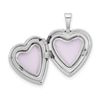 FJC Finejewelers 14 kt White Gold Heart Locket Charm 21 mm x 16 mm