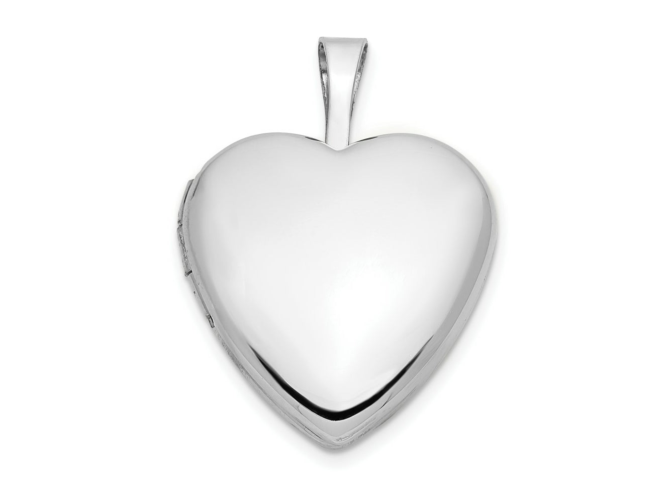 FJC Finejewelers 14 kt White Gold Heart Locket Charm 21 mm x 16 mm