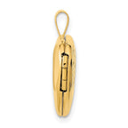 FJC Finejewelers 14 kt Yellow Gold Leaf and Scroll Heart Charm Locket 21 x 16 mm