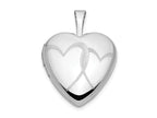 FJC Finejewelers 14 kt White Gold Double Hearts Locket Charm 21 mm x 16 mm