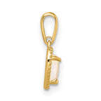 FJC Finejewelers 14 kt Yellow Gold Lab Created Opal Heart Charm 7 mm