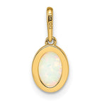 FJC Finejewelers 14 kt Yellow Gold Lab Created Opal Charm 6 mm