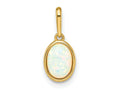 FJC Finejewelers 14 kt Yellow Gold Lab Created Opal Charm 6 mm