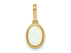 FJC Finejewelers 14 kt Yellow Gold Lab Created Opal Charm 6 mm