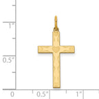 FJC Finejewelers 14 kt Yellow Gold Laser Designed Cross Charm 26 x 13 mm