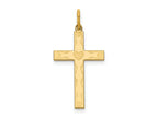 FJC Finejewelers 14 kt Yellow Gold Laser Designed Cross Charm 26 x 13 mm
