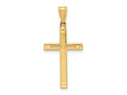 FJC Finejewelers 14 kt Yellow Gold Solid Laser Etched Cross Charm 21 x 15 mm