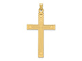 FJC Finejewelers 14 kt Yellow Gold Solid Laser Etched Cross Charm 49 x 26 mm