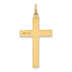 FJC Finejewelers 14 kt Yellow Gold Laser Designed Cross Charm 33 x 16 mm