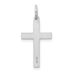 FJC Finejewelers 14 kt White Gold Laser Designed Cross Charm 23 mm x 11 mm