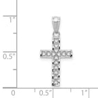 FJC Finejewelers 14 kt White Gold  Cross Charm 25 mm x 12 mm