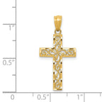 FJC Finejewelers 14 kt Yellow Gold Cross Charm 27 x 13 mm