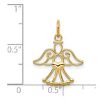 FJC Finejewelers 14 kt Yellow Gold Angel Charm 22 x 17 mm