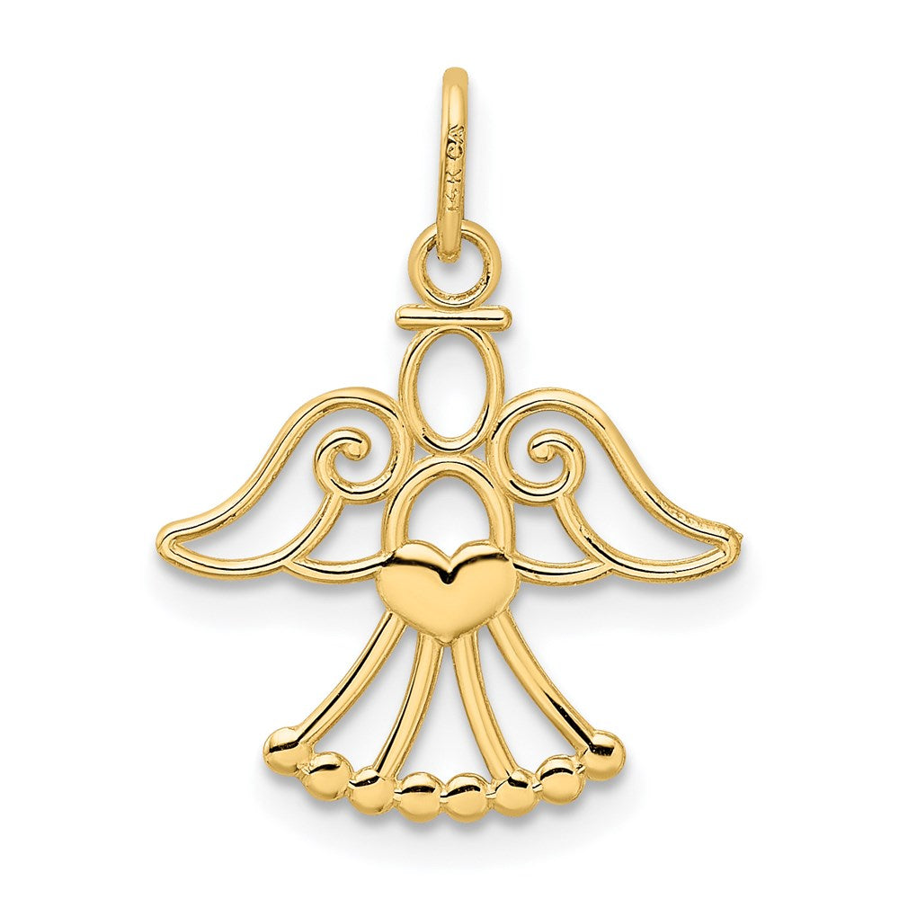 FJC Finejewelers 14 kt Yellow Gold Angel Charm 22 x 17 mm