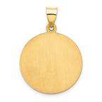 FJC Finejewelers 14 kt Yellow Gold Polished/Satin Our Lady of Guadalupe Medal Hollow Charm 31 x 22 mm