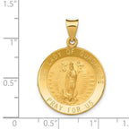 FJC Finejewelers 14 kt Yellow Gold Polished/Satin Our Lady of Guadalupe Medal Hollow Charm 31 x 22 mm