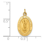 FJC Finejewelers 14 kt Yellow Gold Polished and Satin Our Lady of Guadalupe Medal Charm 19 x 11 mm